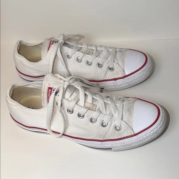 Converse Chuck Taylor All Star Low Top White | Men’s 7 Women’s 9 | Fair Cond - Picture 3 of 10